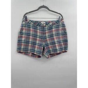 Dockers Y2K Plaid Shorts Womens 12p Pastel Cottage East Coastal Prep MidRise Fit